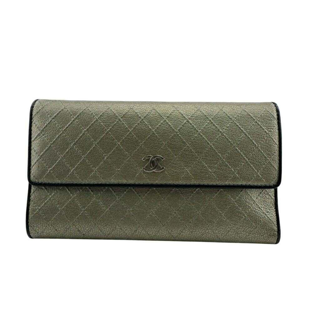 CHANEL Authentic Silver Wallet